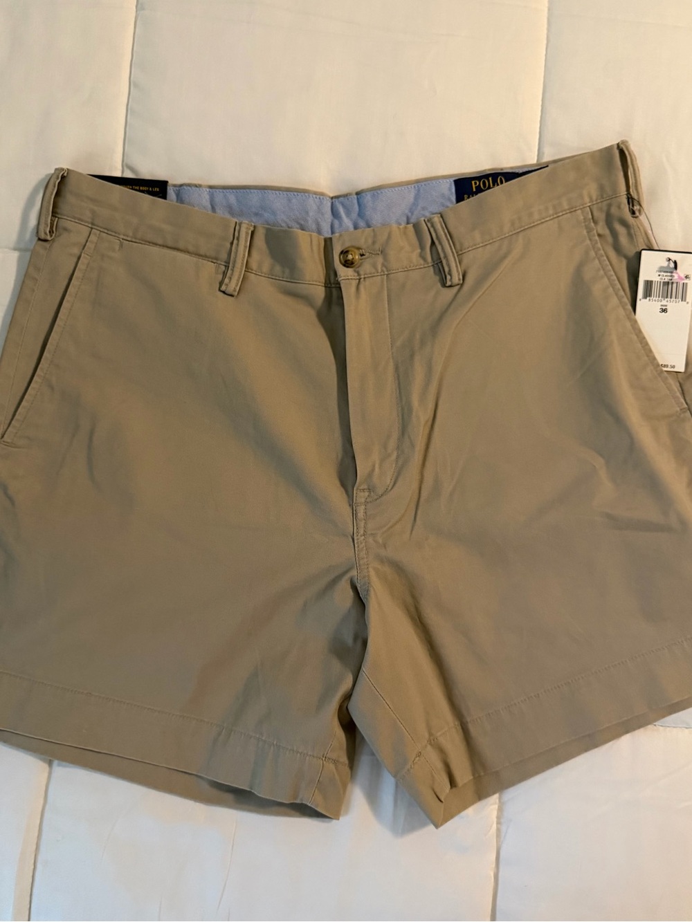 Polo by Ralph Lauren Tan Flat-Front Men's Shorts